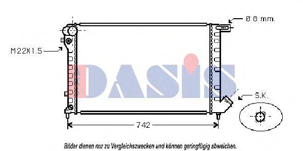 Радиатор, охлаждение двигателя AKS DASIS 1500381