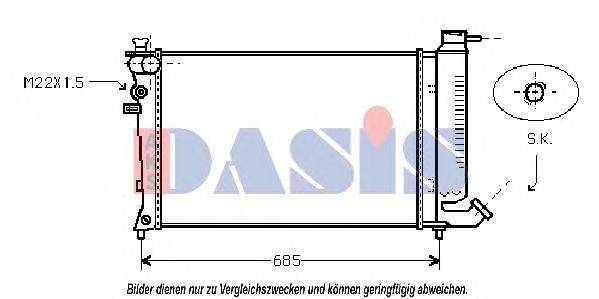 Радиатор, охлаждение двигателя AKS DASIS 24782