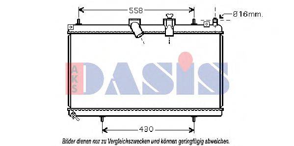 Радиатор, охлаждение двигателя AKS DASIS 060059N