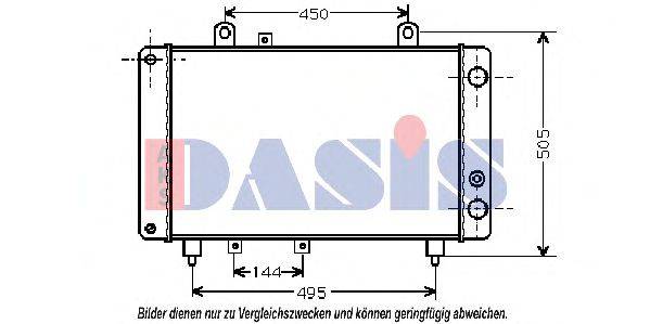 Радиатор, охлаждение двигателя AKS DASIS 21380