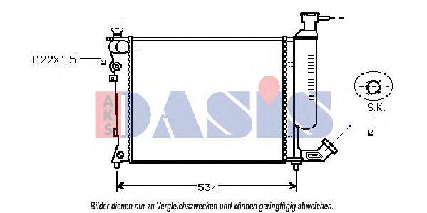 Радиатор, охлаждение двигателя AKS DASIS 247115