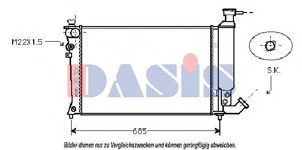 Радиатор, охлаждение двигателя AKS DASIS 24716