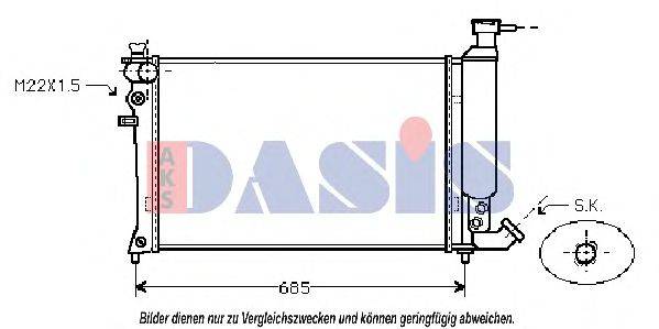 Радиатор, охлаждение двигателя AKS DASIS 24779