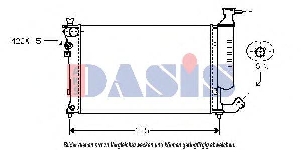 Радиатор, охлаждение двигателя AKS DASIS 24778