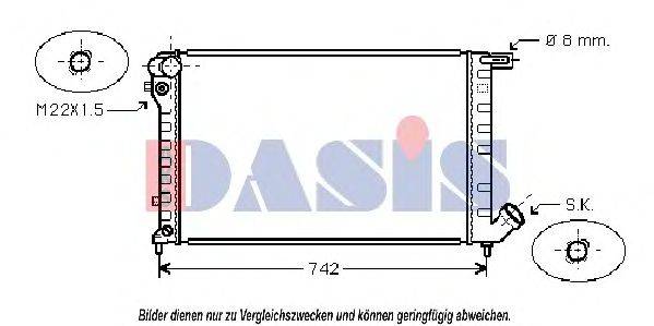 Радиатор, охлаждение двигателя AKS DASIS 24561