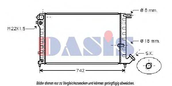 Радиатор, охлаждение двигателя AKS DASIS 24566