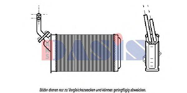 Теплообменник, отопление салона AKS DASIS 7026