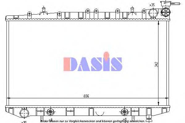 Радиатор, охлаждение двигателя AKS DASIS 27197