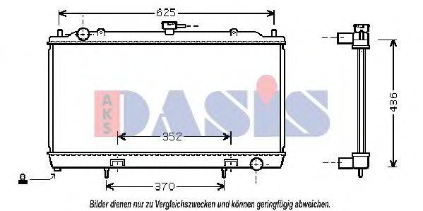 Радиатор, охлаждение двигателя AKS DASIS DN2229