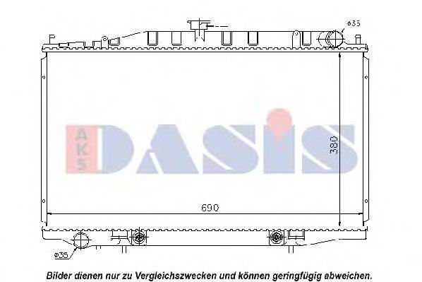 Радиатор, охлаждение двигателя AKS DASIS 070099N