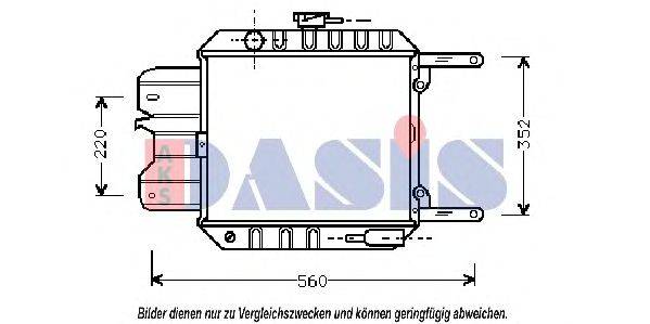Радиатор, охлаждение двигателя AKS DASIS 1601001