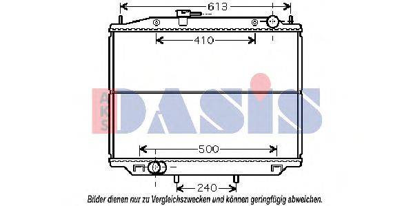 Радиатор, охлаждение двигателя AKS DASIS 070128N