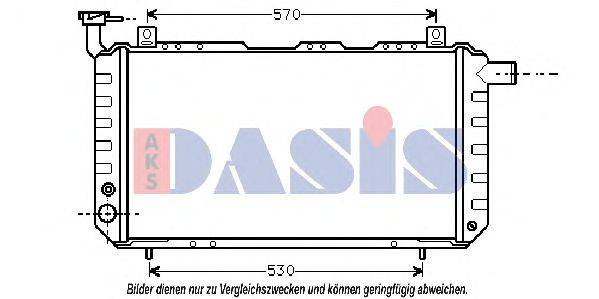 Радиатор, охлаждение двигателя AKS DASIS 27129