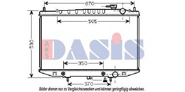 Радиатор, охлаждение двигателя AKS DASIS 070147N