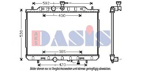 Радиатор, охлаждение двигателя AKS DASIS 070148N