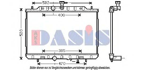 Радиатор, охлаждение двигателя AKS DASIS 070149N