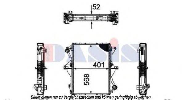 Радиатор, охлаждение двигателя AKS DASIS 070155N