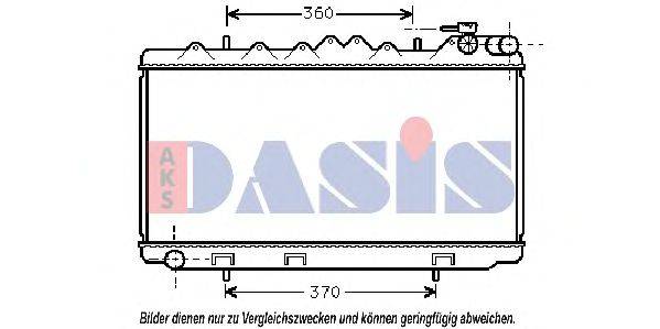 Радиатор, охлаждение двигателя AKS DASIS 070160N