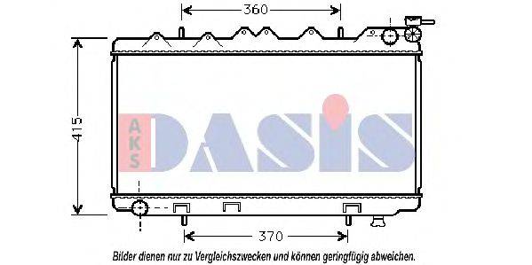 Радиатор, охлаждение двигателя AKS DASIS 27251