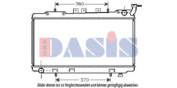 Радиатор, охлаждение двигателя AKS DASIS 27196