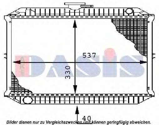 Радиатор, охлаждение двигателя AKS DASIS 071050N