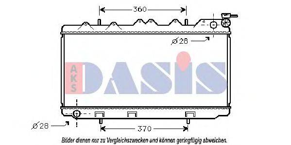 Радиатор, охлаждение двигателя AKS DASIS 071460N