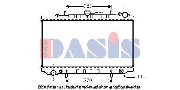 Радиатор, охлаждение двигателя AKS DASIS 073170N