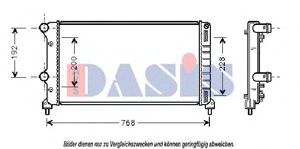 Радиатор, охлаждение двигателя AKS DASIS 080024N