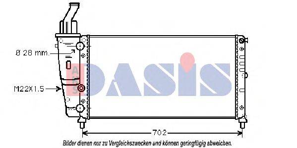 Радиатор, охлаждение двигателя AKS DASIS 080026N