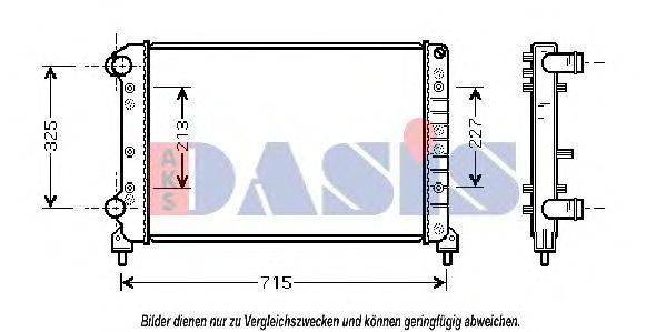 Радиатор, охлаждение двигателя AKS DASIS 080057N