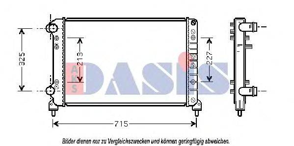 Радиатор, охлаждение двигателя AKS DASIS 21737