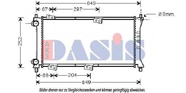 Радиатор, охлаждение двигателя AKS DASIS 080059N