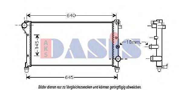 Радиатор, охлаждение двигателя AKS DASIS 21082