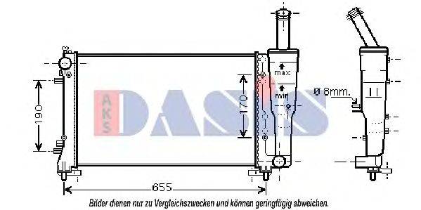Радиатор, охлаждение двигателя AKS DASIS 21086