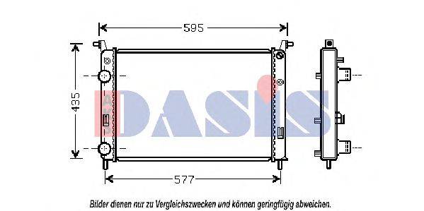 Радиатор, охлаждение двигателя AKS DASIS 080086N
