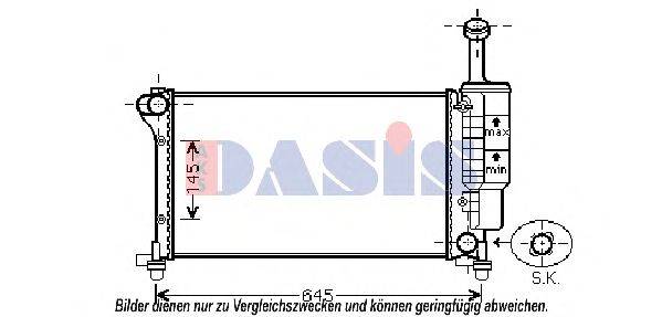 Радиатор, охлаждение двигателя AKS DASIS 080097N