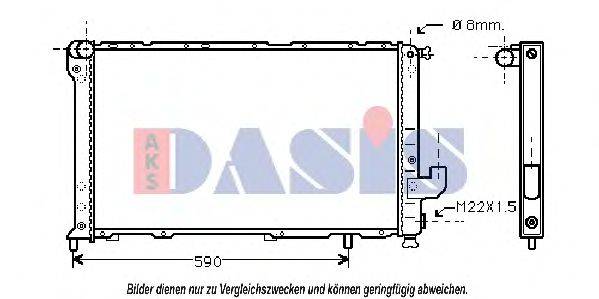 Радиатор, охлаждение двигателя AKS DASIS 21536