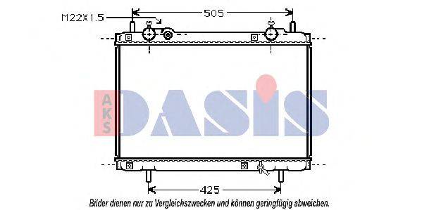 Радиатор, охлаждение двигателя AKS DASIS 080970N