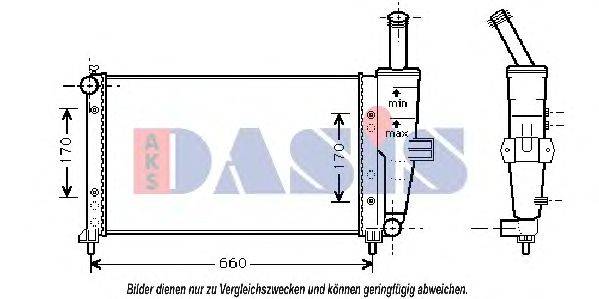 Радиатор, охлаждение двигателя AKS DASIS 081400N