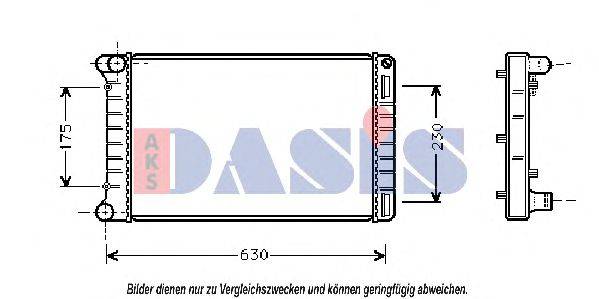 Радиатор, охлаждение двигателя AKS DASIS 21085