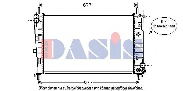 Радиатор, охлаждение двигателя AKS DASIS 090031N