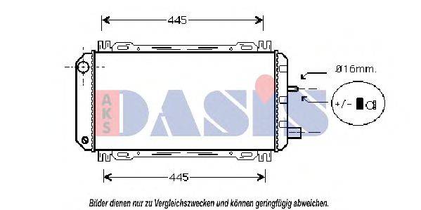 Радиатор, охлаждение двигателя AKS DASIS 090490N