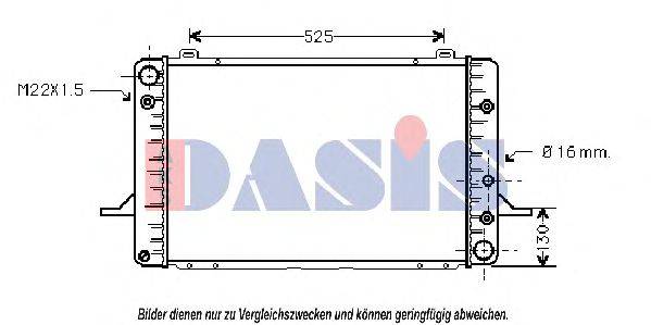 Радиатор, охлаждение двигателя AKS DASIS 090760N