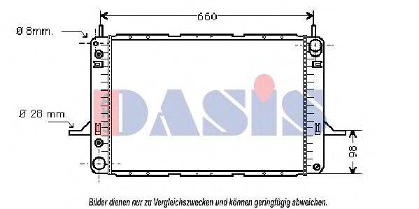 Радиатор, охлаждение двигателя AKS DASIS 17502