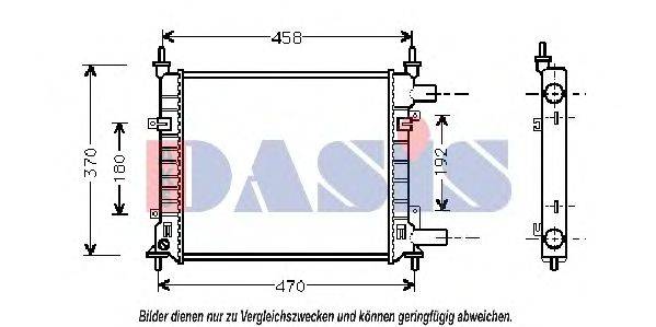 Радиатор, охлаждение двигателя AKS DASIS 17512