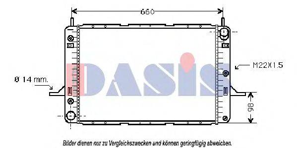 Радиатор, охлаждение двигателя AKS DASIS 17501