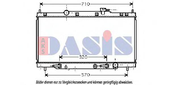 Радиатор, охлаждение двигателя AKS DASIS 100005N