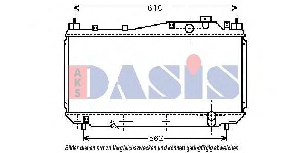 Радиатор, охлаждение двигателя AKS DASIS 100024N