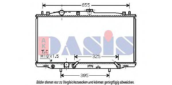 Радиатор, охлаждение двигателя AKS DASIS 100042N