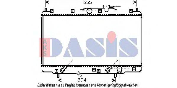 Радиатор, охлаждение двигателя AKS DASIS 100860N